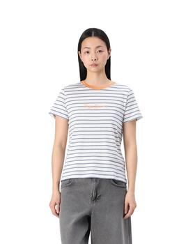 Pepe Jeans Camiseta de rayas Azul blanco y naranja