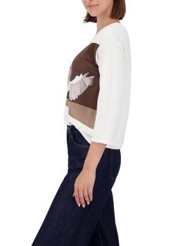Monari Camiseta Blanca manga tres cuartos