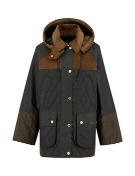 Barbour Chaqueta Imelda Wax Verde y marrón