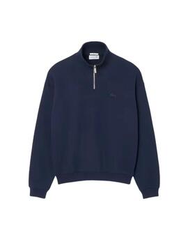 Lacoste Sudadera de felpa gruesa cremallera cuello