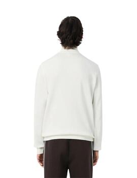 Lacoste Sudadera cuello alto y cremallera Blanca