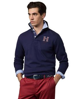 Hackett Polo Rugby con logo Azul tinta