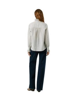 Pepe Jeans Camisa Marlena Blanca cuadros