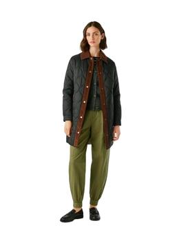 Pepe Jeans Abrigo Paola Long Negro y marrón