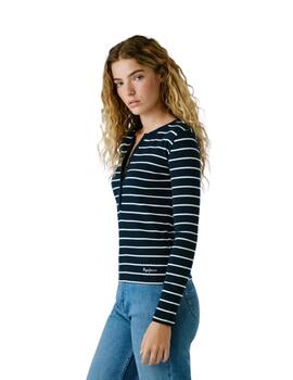 Pepe Jeans Camiseta Brana Azul marino de rayas