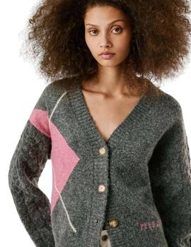 Pepe Jeans Cárdigan Cecily Gris oscuro
