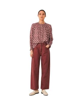 Indi & Cold Camisa estampado ikat Malva