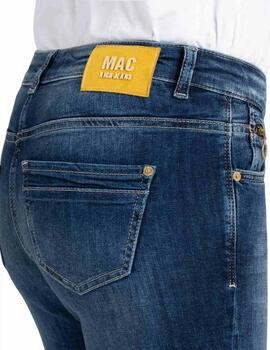 Mac Pantalones Rich Slim Dark Blue Net Wash