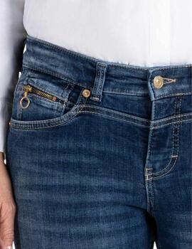 Mac Pantalones Rich Slim Dark Blue Net Wash