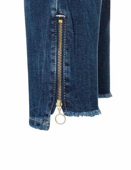 Mac Pantalones Rich Slim Dark Blue Net Wash