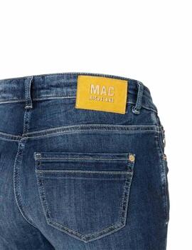 Mac Pantalones Rich Slim Dark Blue Net Wash
