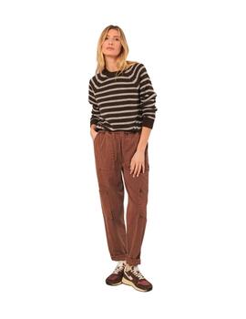Indi & Cold Jersey Stripes bicolor Chocolate