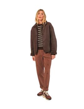 Indi & Cold Jersey Stripes bicolor Chocolate