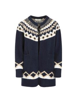Markup Cárdigan azul con estampado