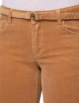 Gaudi Pantalón de terciopelo Marrón con cinturón