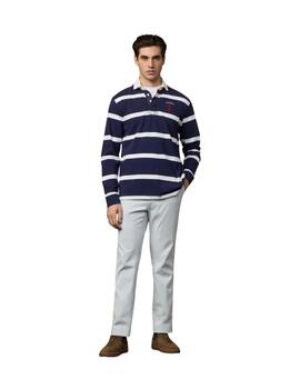 Hackett Polo Rayas Azul marino y blanco Heritage