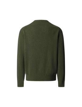Hackett Jersey de lana cuello redondo Verde oscuro