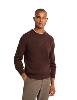 Hackett Jersey de lana cuello redondo Marrón oscur