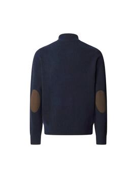 Hackett Cárdigan de lana cremallera completa Azul