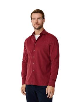 Hackett Camisa de pana canalé fit tailored Roja