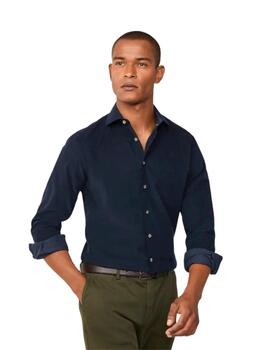 Hackett Camisa de pana canalé fit tailored Azul