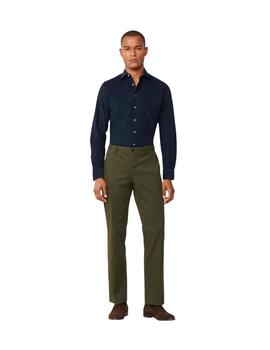 Hackett Camisa de pana canalé fit tailored Azul