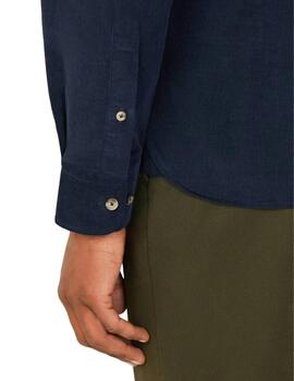 Hackett Camisa de pana canalé fit tailored Azul