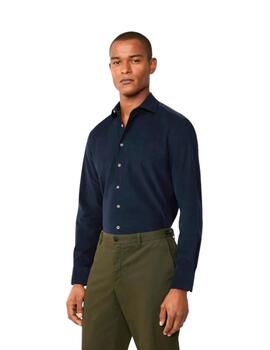 Hackett Camisa de pana canalé fit tailored Azul