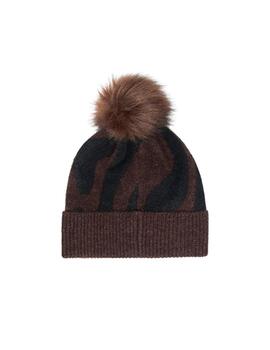 Salsa Gorro Animal Print Marrón