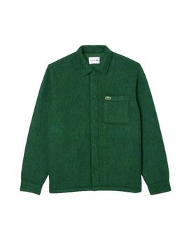 Lacoste Sobrecamisa de paño mezcla lana Verde