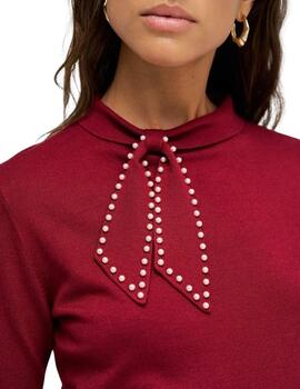 Salsa Jersey de punto con lazo Rojo