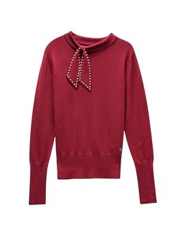 Salsa Jersey de punto con lazo Rojo