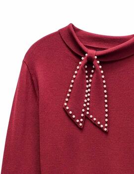 Salsa Jersey de punto con lazo Rojo