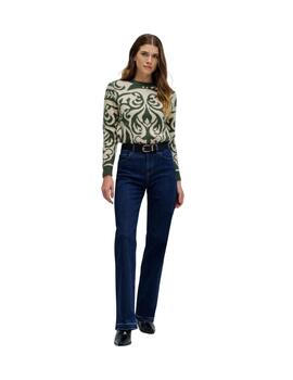 Salsa Jersey de lana estampado jacquard Verde