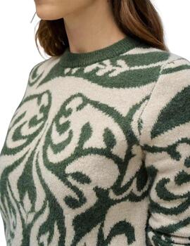 Salsa Jersey de lana estampado jacquard Verde