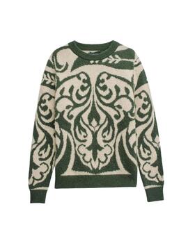Salsa Jersey de lana estampado jacquard Verde