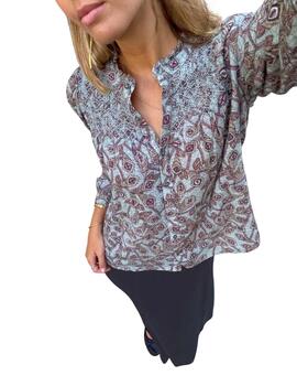 Indi & Cold Camisa Bordado Smock Agua
