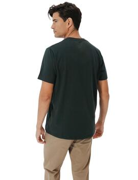 El Pulpo Camiseta Bordado Logo Contraste Verde