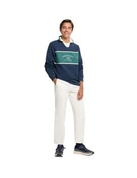 Silbon Sudadera Cuello Polo Silbon Sports Marino