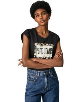 Camiseta Pepe Jeans Negra Mujer
