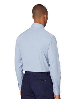 Hackett Camisa Essential Gingham White/Blue