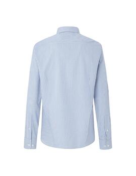Hackett Camisa Essential Gingham White/Blue