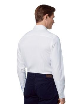 Hackett Camisa Garment Dyed Oxford White