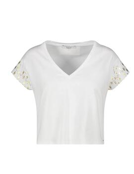 Gaudi T-Shirt Scolllo 'V' M-Corta Color  White
