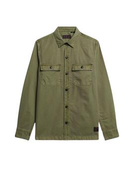 Superdry Camisa Military L/S Shirt Olive Khaki