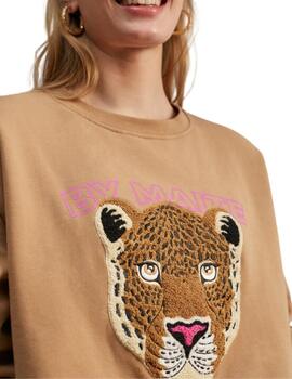 Lola Casademunt Sudadera Tigre Camel