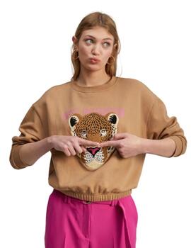 Lola Casademunt Sudadera Tigre Camel