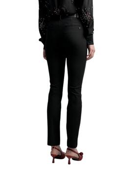 Lola Casademunt Pantalon Slim Cremalleras Negro