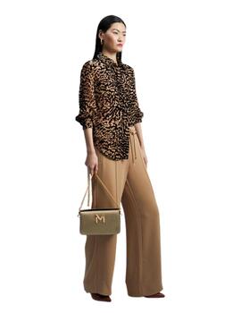 Lola Casademunt Camisa Animal Print Flocado Marron