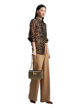 Lola Casademunt Camisa Animal Print Flocado Marron